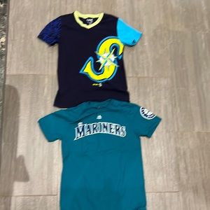 Two Seattle Mariners T-shirts.  SZ medium 10/12.